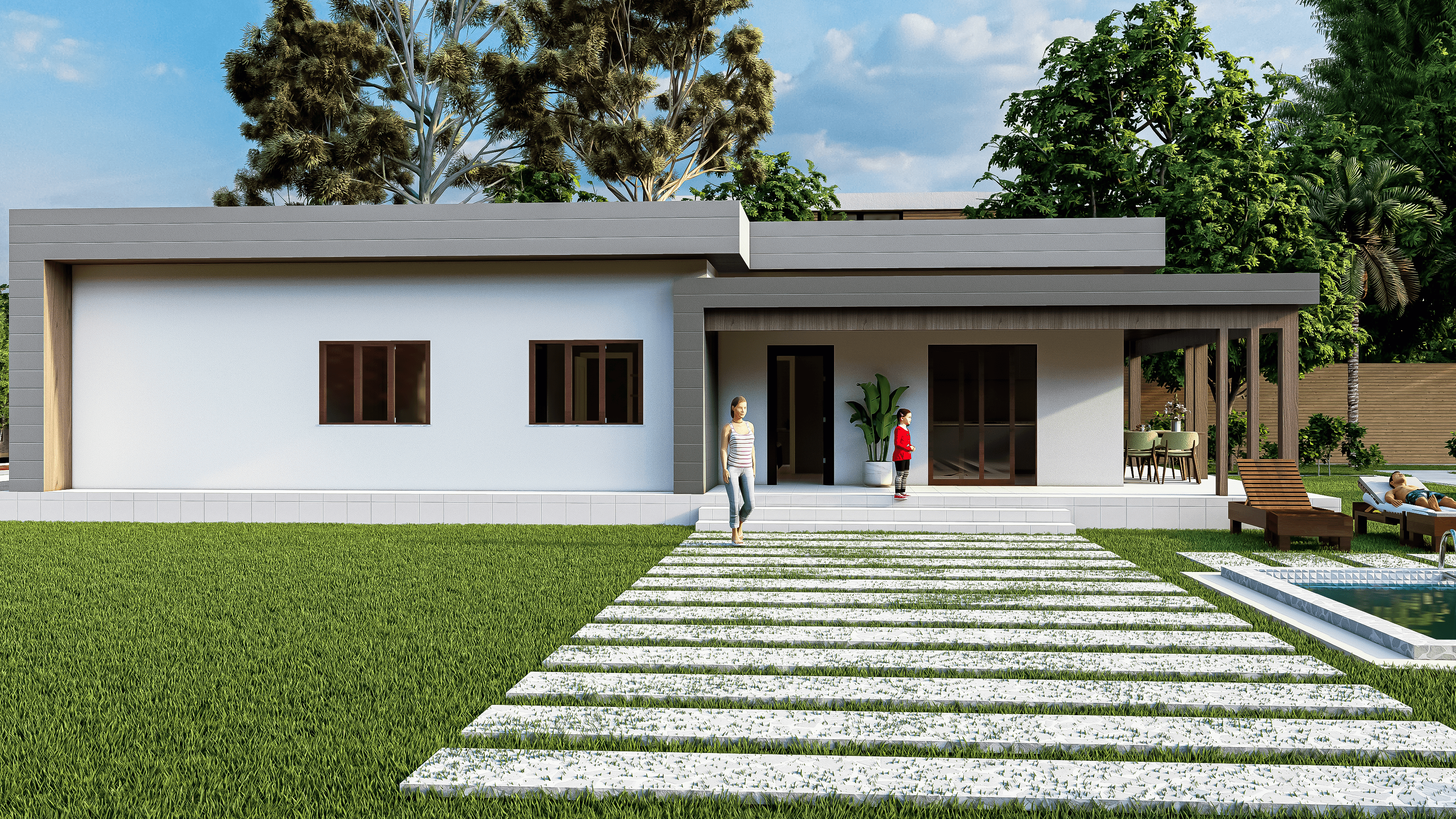 153 m² Tek Katlı Çelik Villa